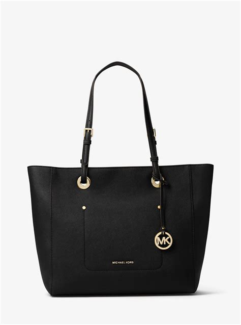 michael kors large saffiano leather tote bag|Michael Kors saffiano bag black.